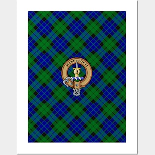 Clan MacKay Crest over Tartan Posters and Art